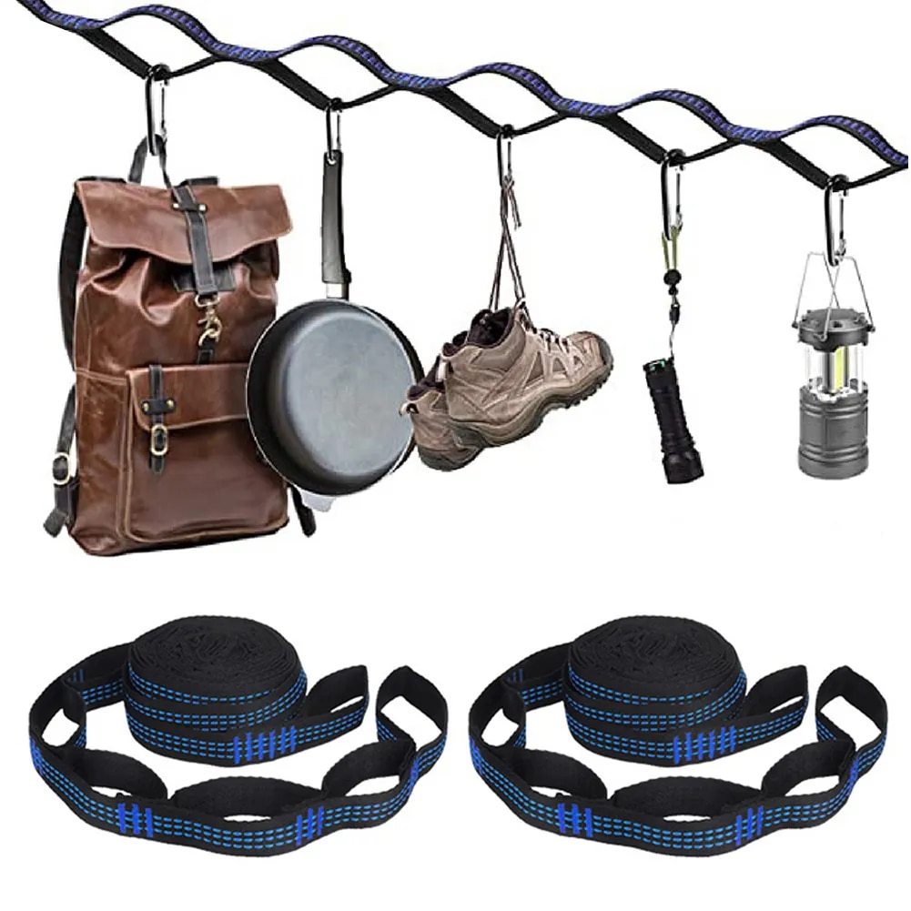 2023 NEW 2Pcs Reinforced Hammock Strap Outdoor Camping Hammock Garden Swing Straps Rope High Strength Load-Bearing Strap Rope