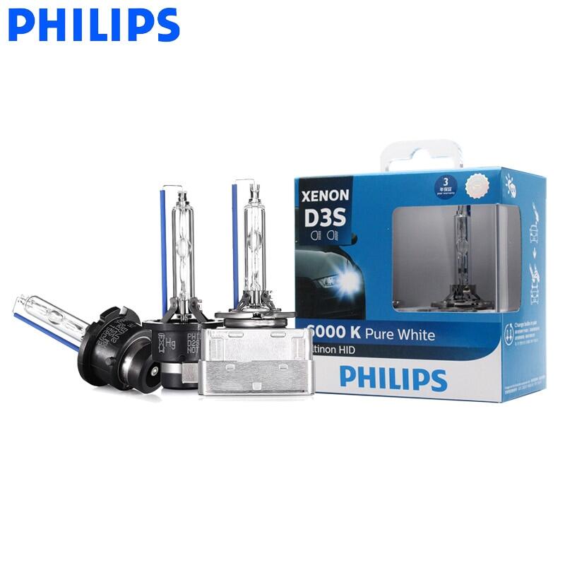 For Philips Ultinon HID Xenon D1S D2S D2R D3S D4S WXX2 35W 6000K Cool White Light Xenon Headlight Car Bulbs Auto Lamps (Twin Pack)