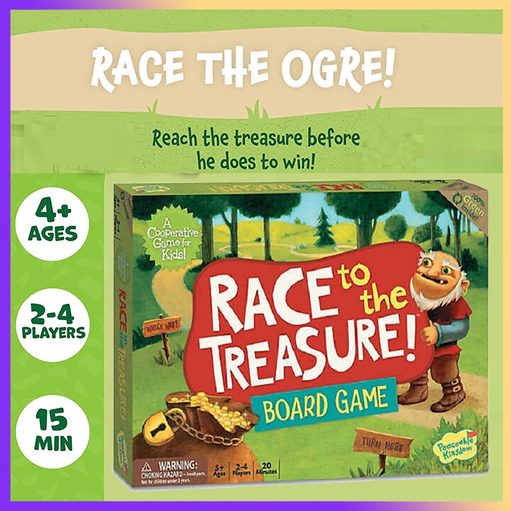 Race to the Treasure ! 5-10 Ages Funny Cooperative Matching Game For Kids | 2-4 Players Family Board Game | Perfect Gift for Boys and Girls Christmas Toys